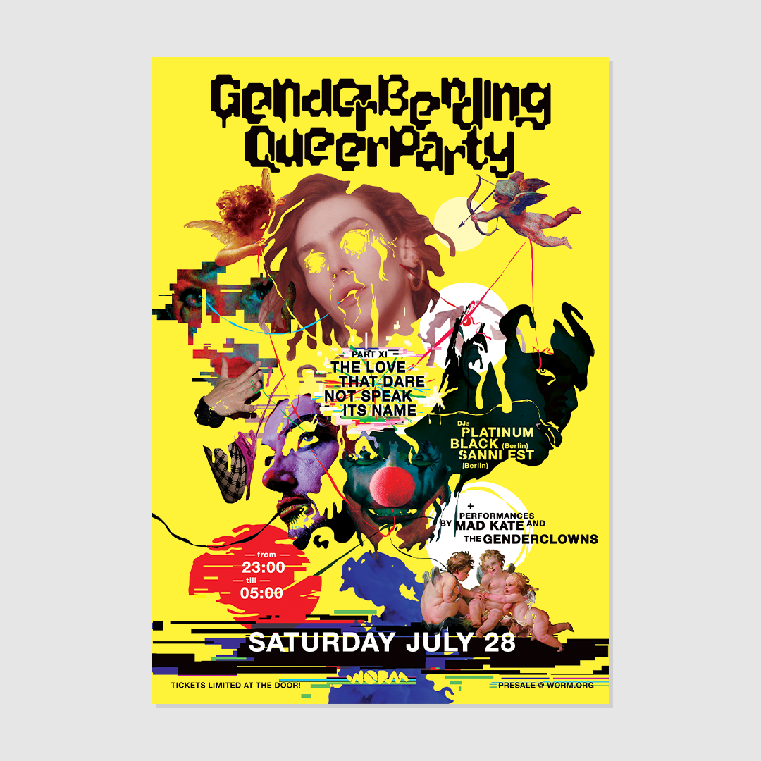 Studio Auke Triesschijn Genderbending Queerparty poster design
