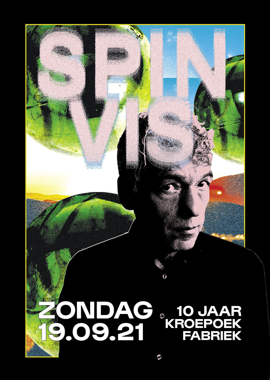 Spinvis poster grafisch ontwerp Auke Triesschijn